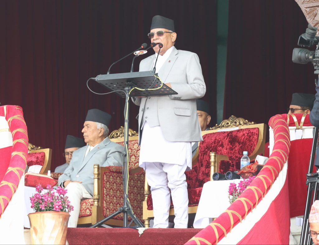 प्रजातन्त्र दिवसमा प्रधानमन्त्री दाहाल : समाजवादी राष्ट्र निर्माणका लागि आह्वान