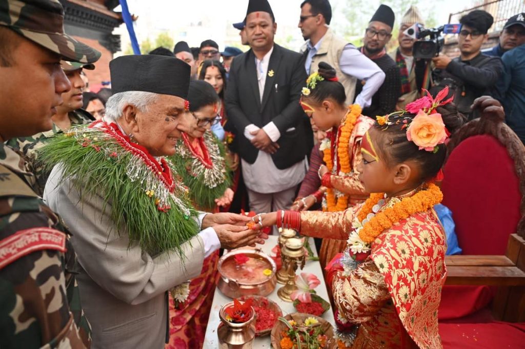 राष्ट्रपति पौडेलद्वारा सपनातिर्थ मन्दिरमा पूजा अर्चना
