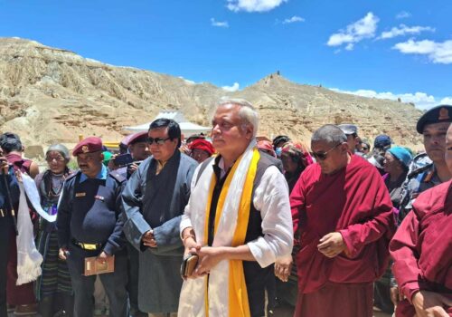 नेपाल–भारत सहकार्य : गुम्बा विद्यालयका लागि छात्रावास भवनको निर्माणका लागि शिलान्यास