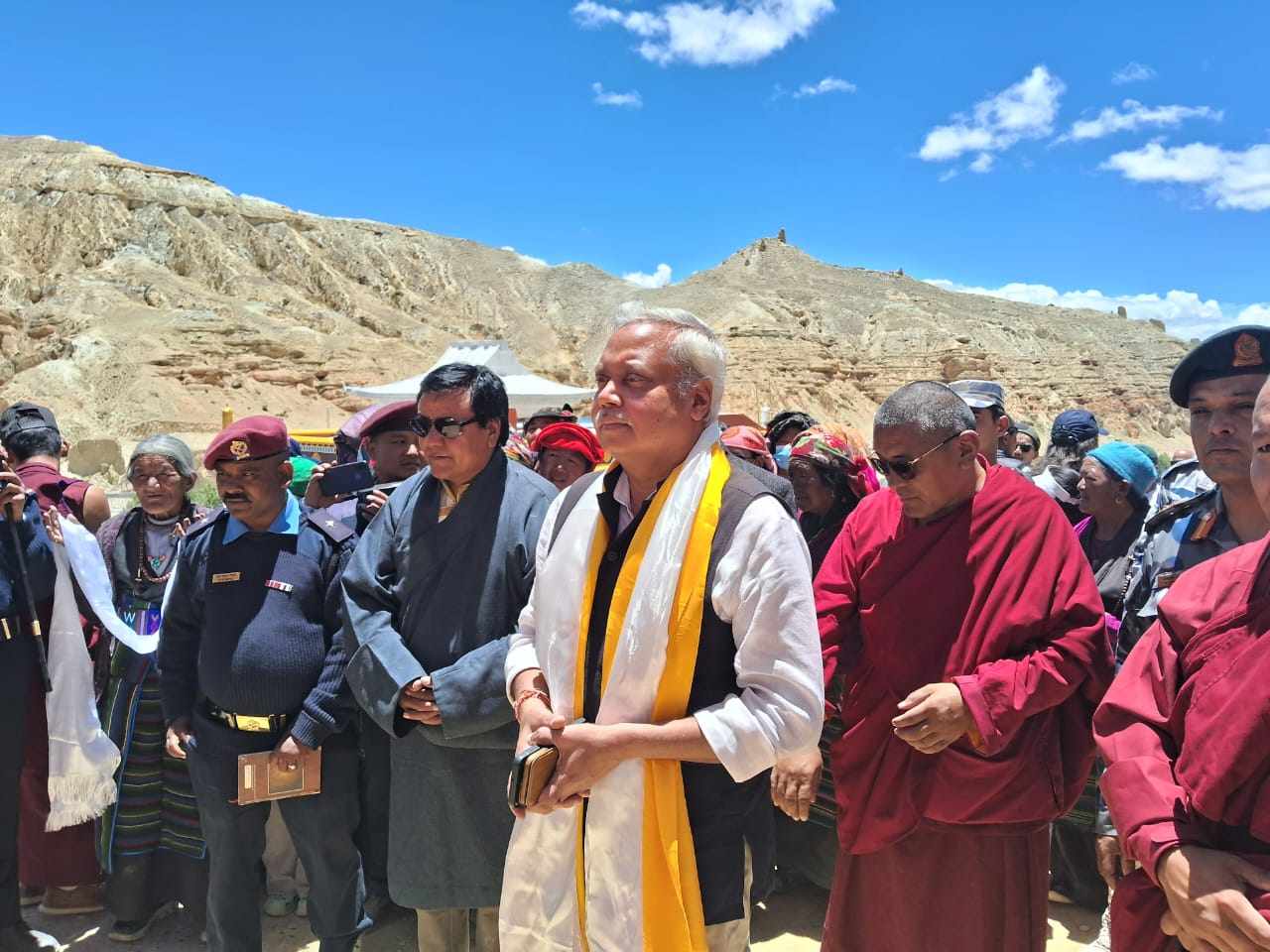 नेपाल–भारत सहकार्य : गुम्बा विद्यालयका लागि छात्रावास भवनको निर्माणका लागि शिलान्यास