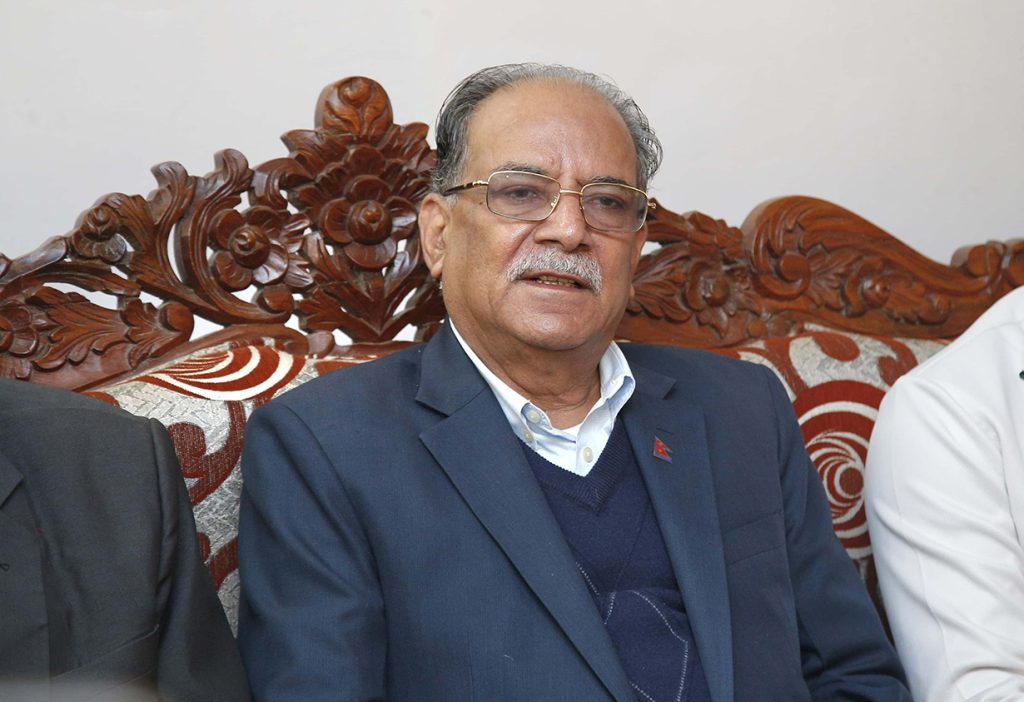 दुई बुँदे कार्यान्वयन नभए विरोधमा उत्त्रन्छौं, गृहमन्त्री र सापकोटाको विषयमा कुनै साइनो छैन : प्रचण्ड