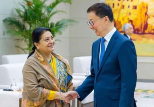 पूर्वराष्ट्रपति भण्डारी र चिनियाँ उपराष्ट्रपतिबीच भेटवार्ता