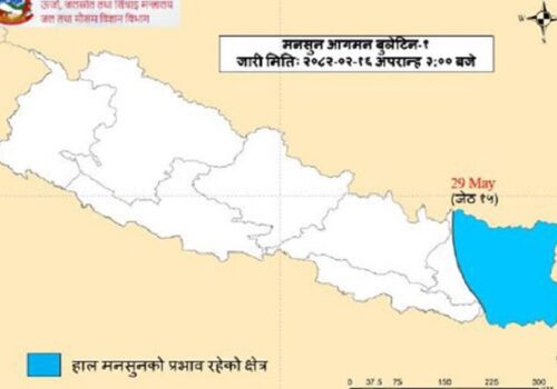 १५ दिन अगावै नेपाल भित्रियो मनसुन